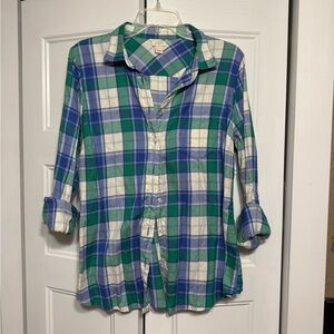 Plaid J. Crew button-up